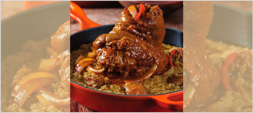 Quinua con Adobo de Codillo de Cerdo